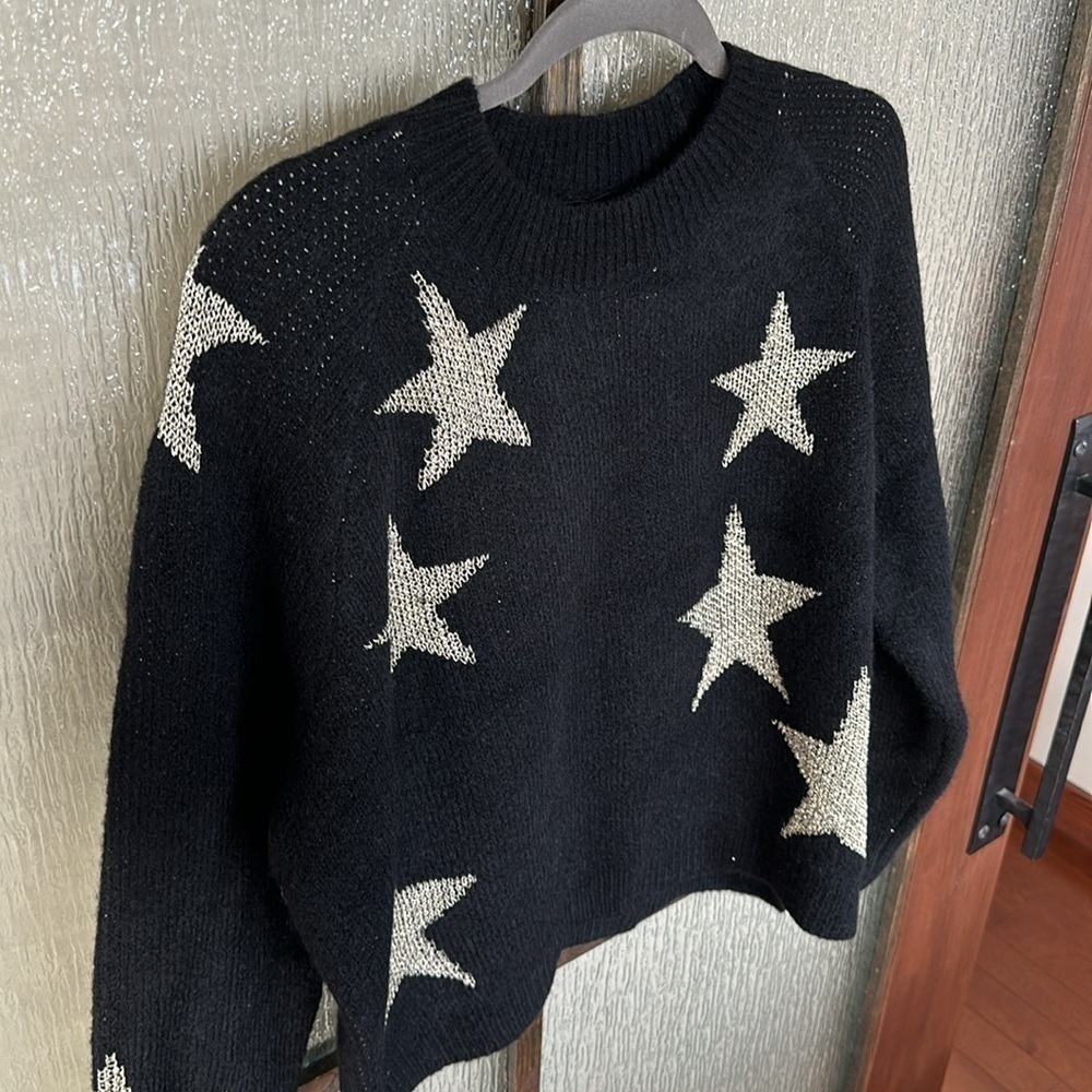 ALLSAINTS Star Wool & Alpaca-Blend Jumper sweater oversized XS fits to Small - Picture 5 of 9